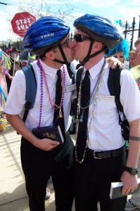 LGBT Mormons kissing