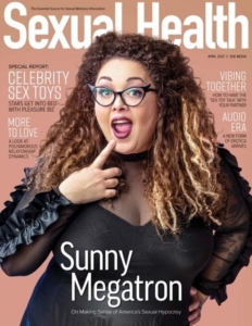 Sunny Megatron Cover Sexual Health Magazine